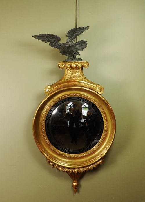 Regency Gilt Convex Mirror