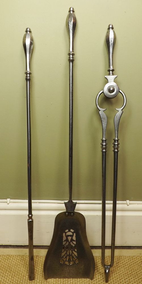 Set of 19th C Steel Fire Tools