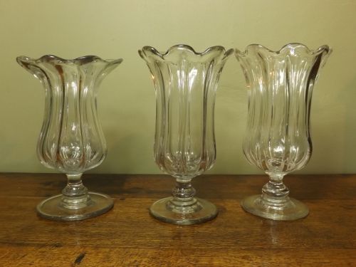 19th C Celery Vases