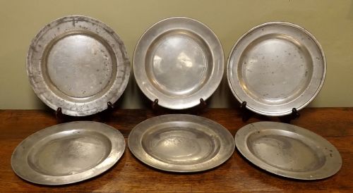 18th C Pewter Plates