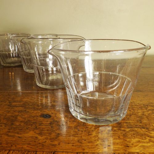 Set of 4 19th C Glass Rinser Bowls