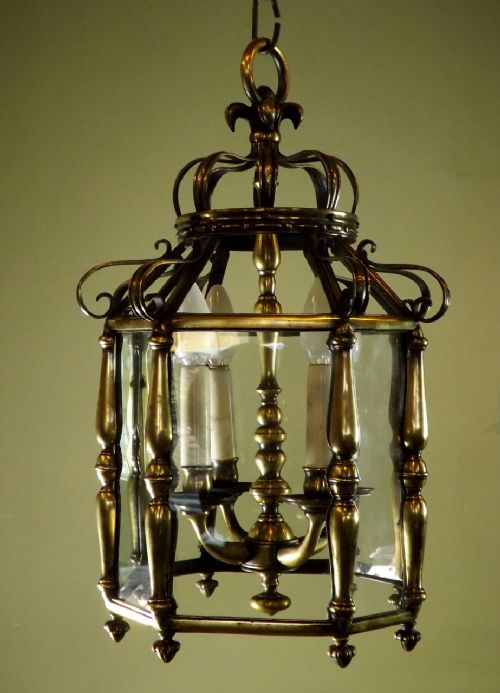 Antique Brass Lantern or Centre Light