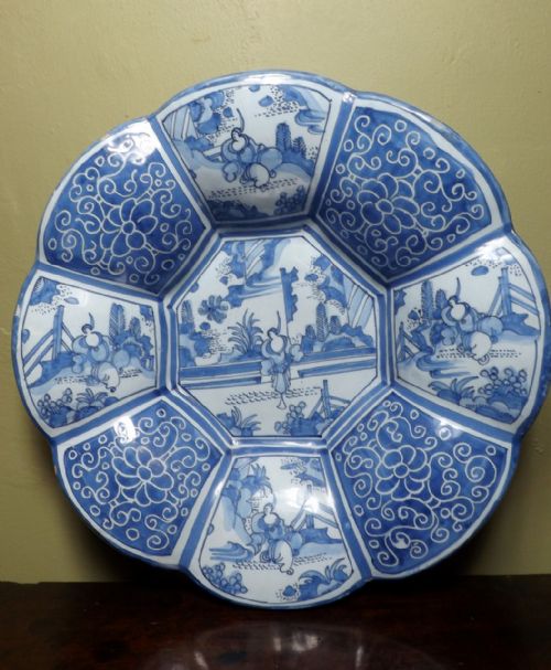 18th C Delft Scallop Rim Bowl