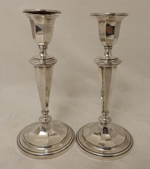 Pair of Silver Candle Sticks