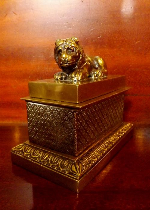19th C Brass Figure of Lion