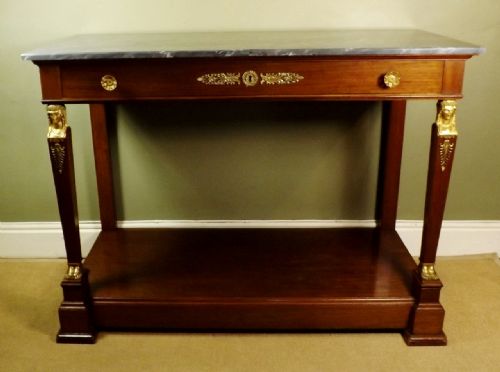 Large 19th C Marble Topped Console Table