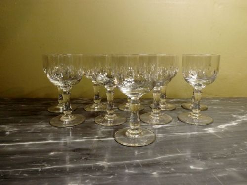 Set of Ten 19th C Claret Glasses