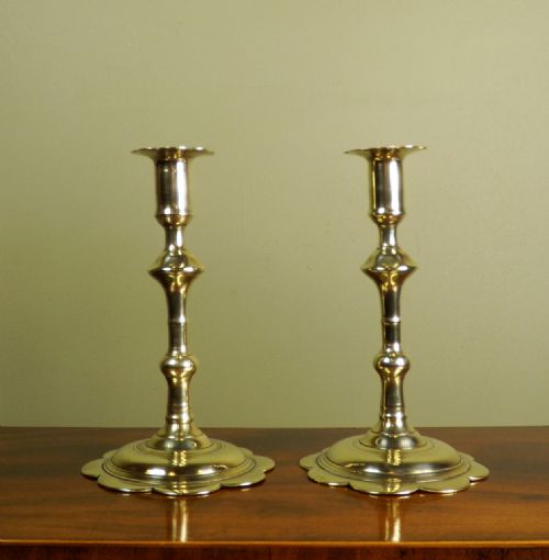 Pair of George II Candle Sticks