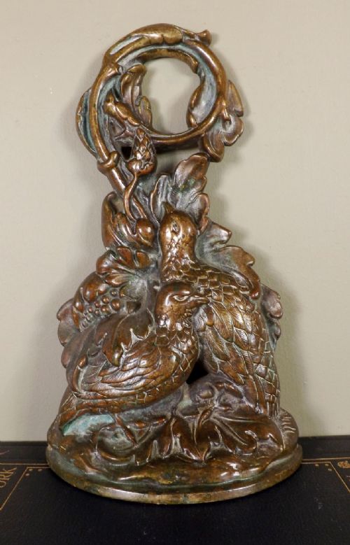 Mid-19th C Brass Door Stop