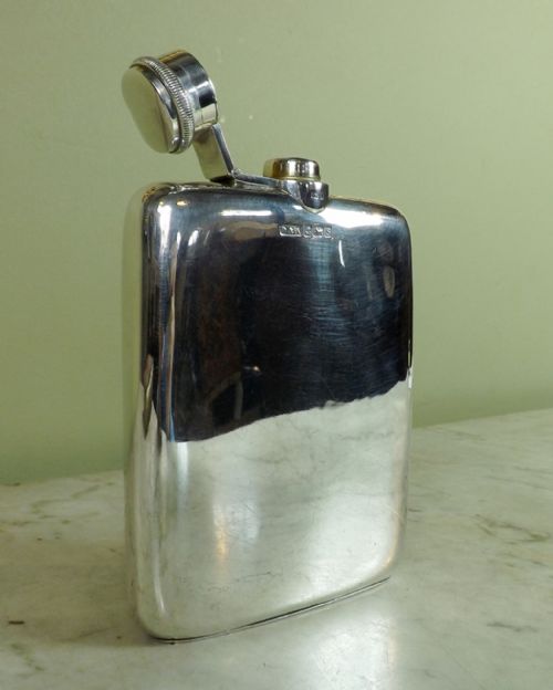Large Silver Hip Flask