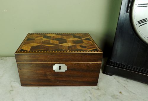 19th C Rosewood Work Box