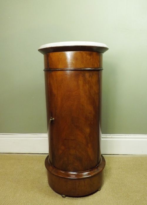 Antique 19th C Mahogany Cylinder Pot Cupboard