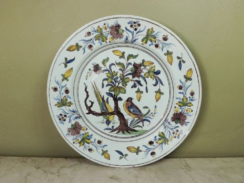 18th C Polychrome Charger