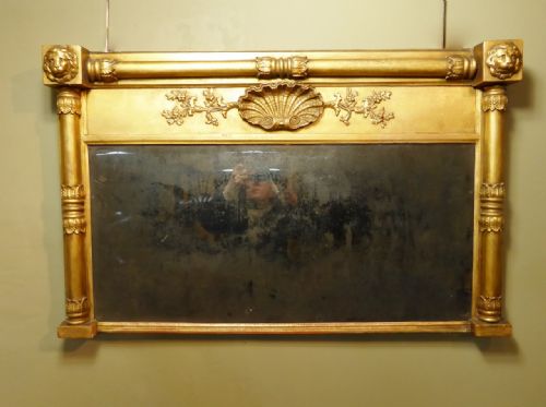 Early 19th C. Gilt Overmantle Mirror