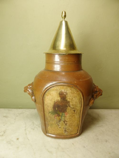 Antique Early 19th C Stoneware Tobacco Jar