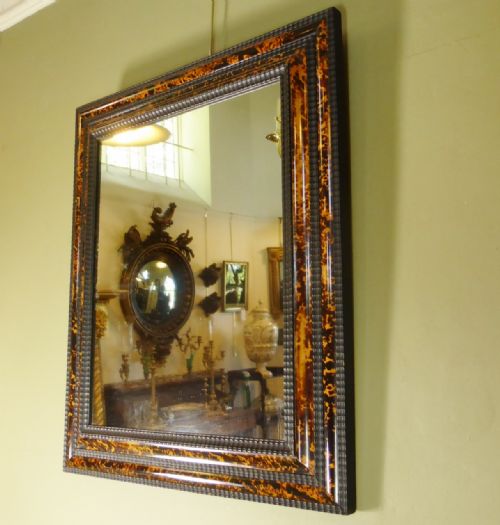 19th C Tortoiseshell Wall Mirror