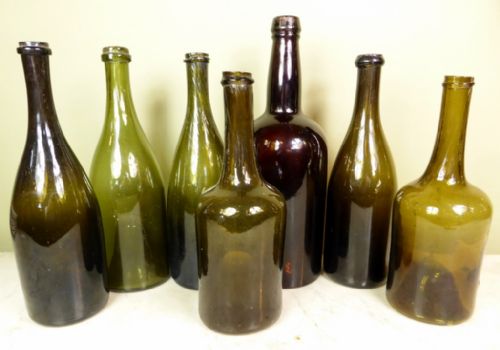 Collection of Early Wine Bottles