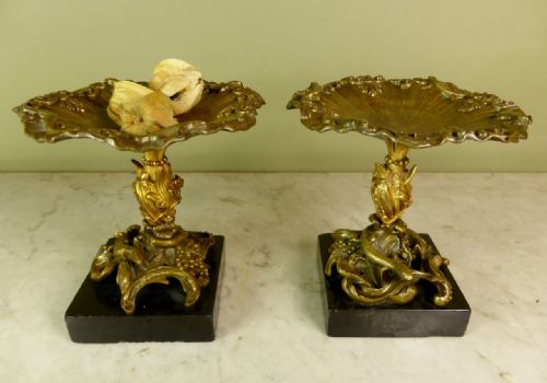 Pair of Regency Bronze & Ormolu Tazza