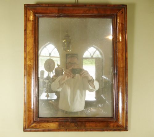 18th C Walnut Mirror