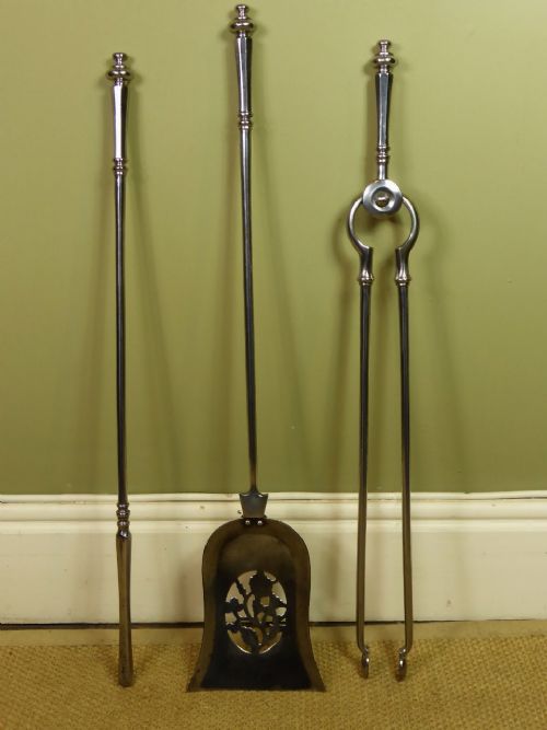 Set of George III Steel Fire Tools