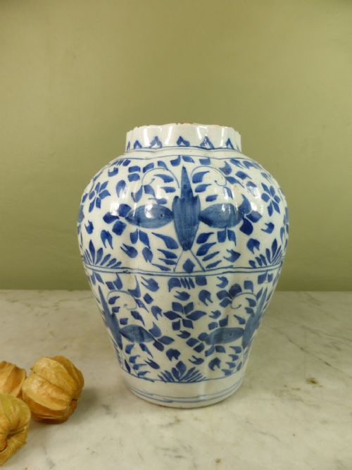 18th C Delft Vase