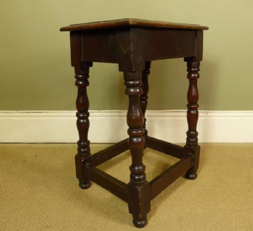 Late 17th C Oak Joint Stool