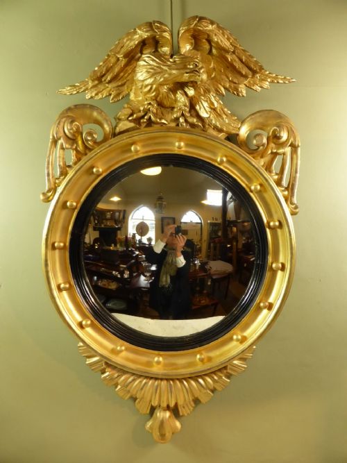 Regency Gilt Eagle Topped Mirror