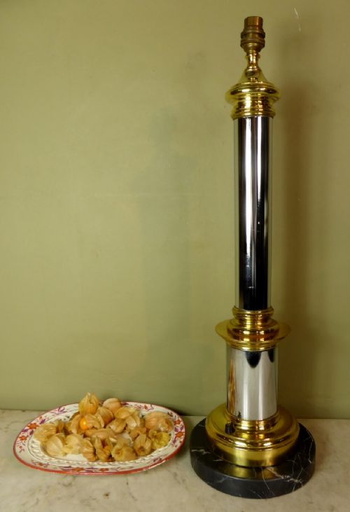 Brass and Steel Lamp Base