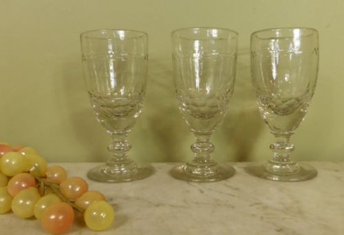 Set of Three 19th C Rummers