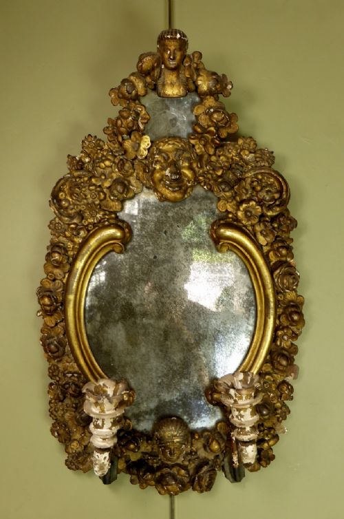 Early 19th C Gilt Wall Mirror