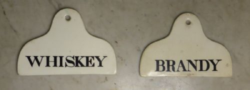 A Pair of 19th C. Wine Bin Labels
