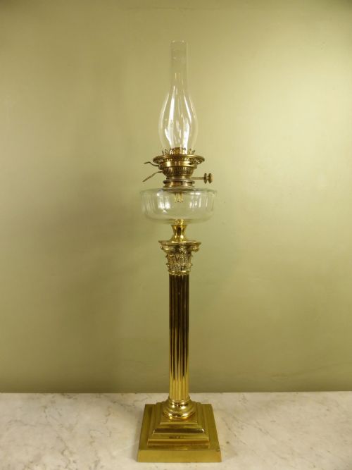 A Large 19th C. Brass Lamp Base