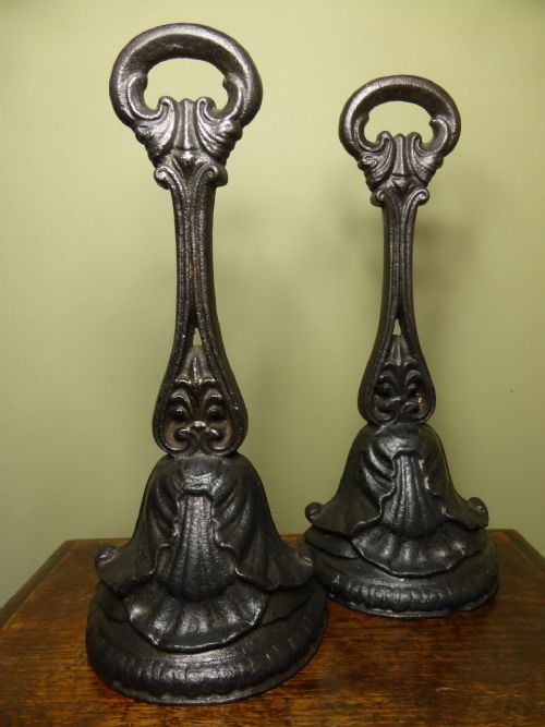 Pair of 19th C Cast Iron Door Stops