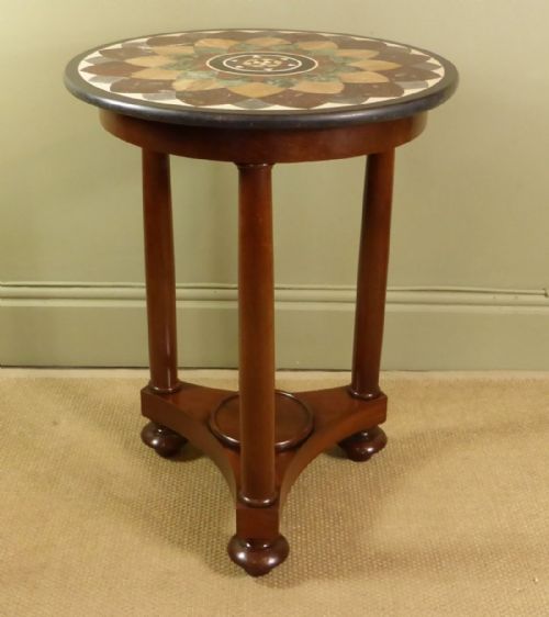 19th C Mahogany & Marble Table
