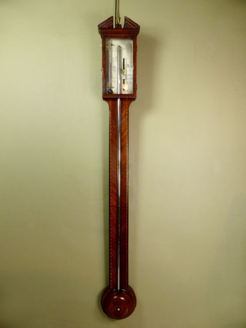 George III Mahogany Stick Barometer