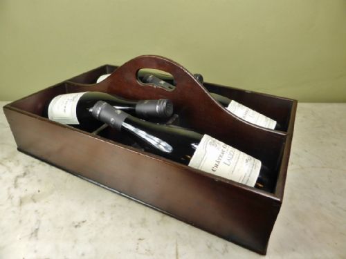 18th C Georgian Mahogany Bottle Carrier
