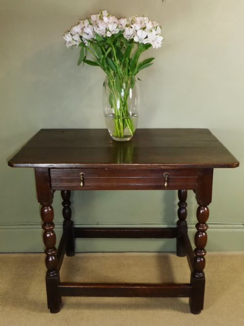 Early 19th C Oak Side Table