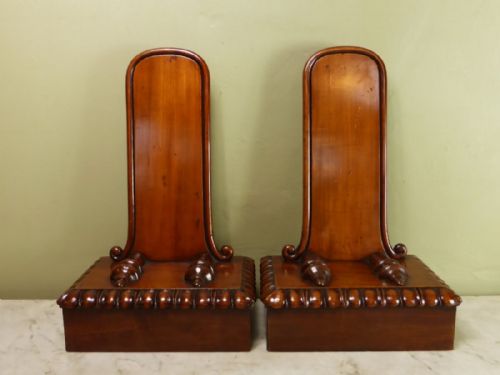Pair of 19th C Mahogany Charger Stands