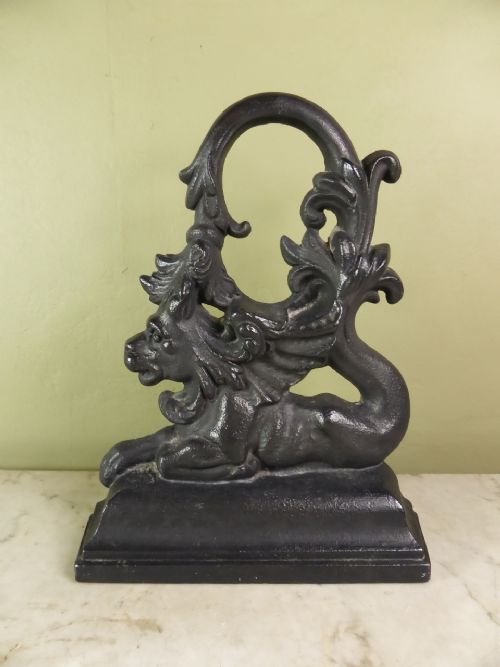 19th C Cast Iron Door Stop