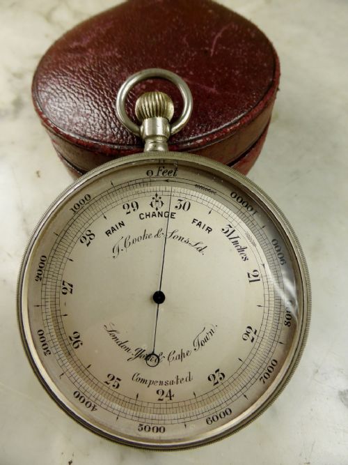 Large 19th C Pocket Barometer