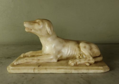18th C Marble Model of a Hound