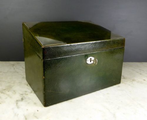 Leather & Silver Stationery Box