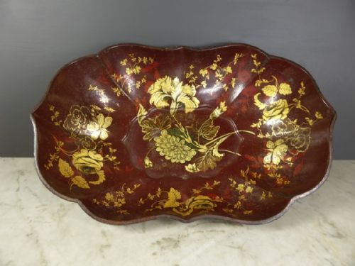 19th C Papier Mache Bowl