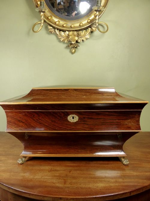 Large Monogrammed Rosewood Casket C1820