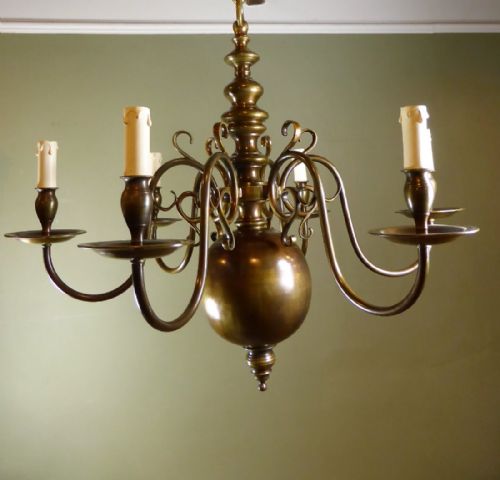 Large 19th C Brass Light
