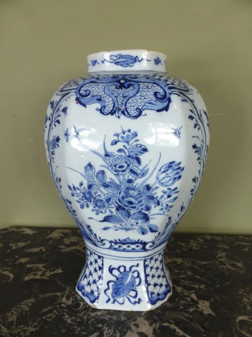 18th C Delft Vase