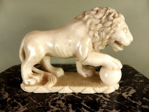 Early 19th C Marble Medici Lion
