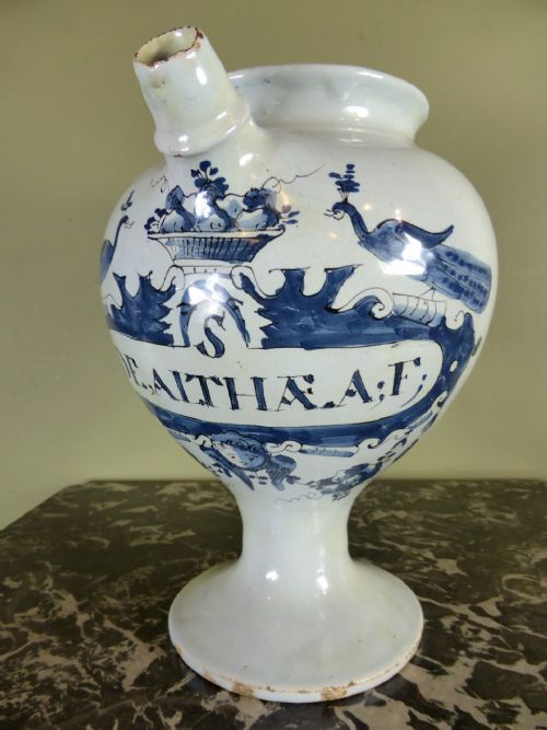 18th C Delft Apothecary Jar