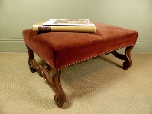 19th C Walnut Centre Stool