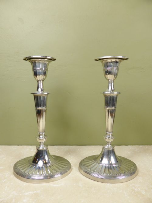 Pair of Silver Candlesticks, Sheffield 1920